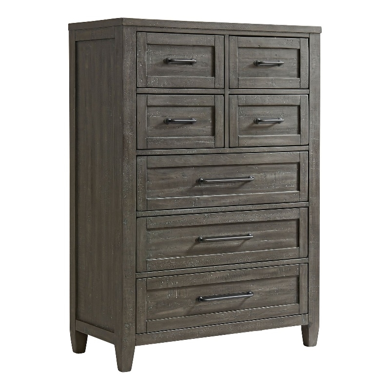 Martin Svensson Home Napa Solid Wood 7 Drawer Gray Chest