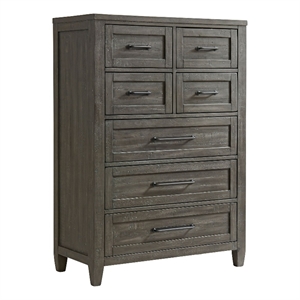 martin svensson home napa solid wood 7 drawer gray chest