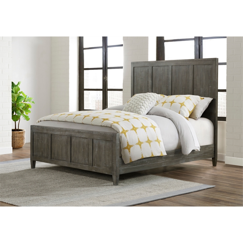 Martin Svensson Home Napa Solid Wood Gray Queen Panel Bed