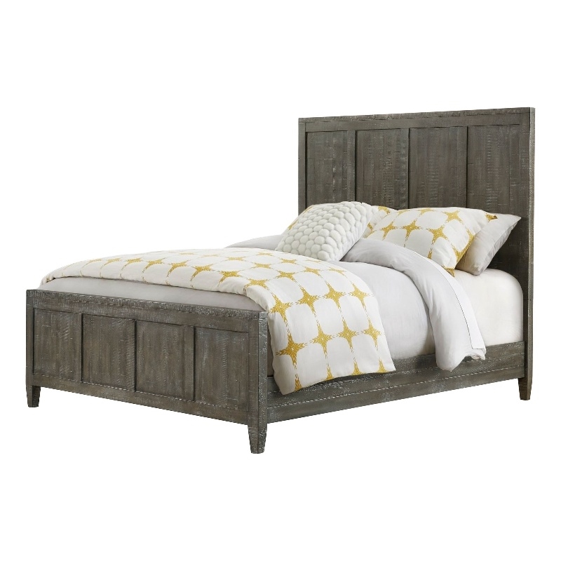 Martin Svensson Home Napa Solid Wood Gray Queen Panel Bed