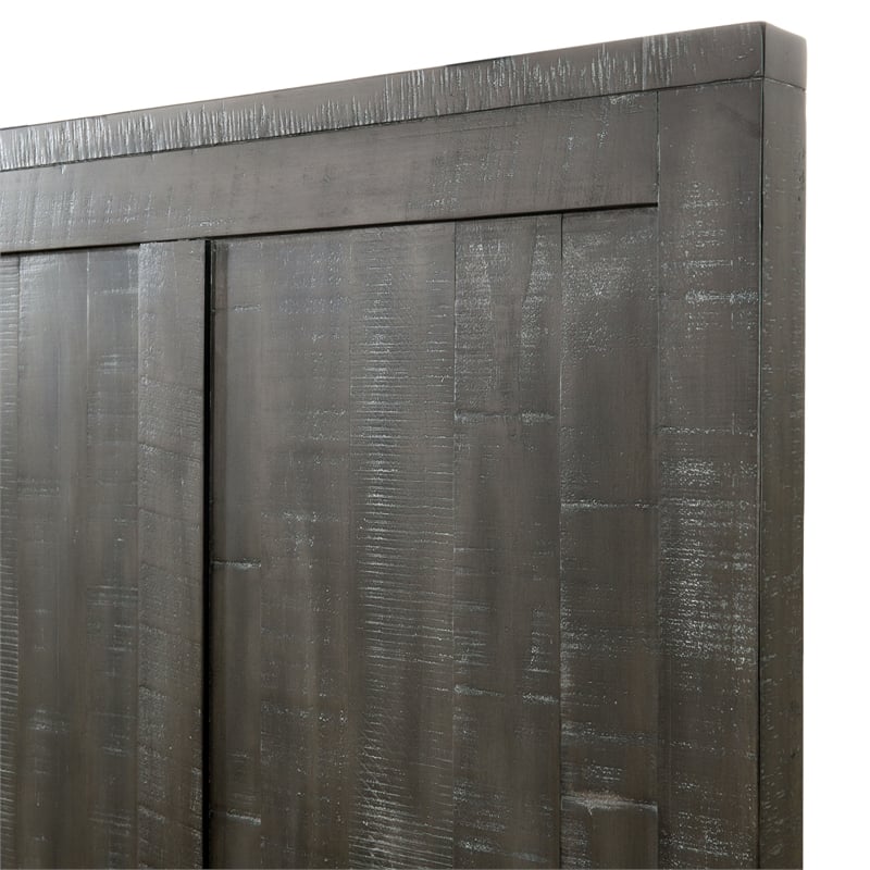 Martin Svensson Home Napa Solid Wood Gray King Panel Bed