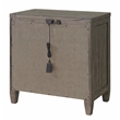 Martin Svensson Home Napa Solid Wood 2 Drawer Gray Nightstand w/USB & Lock