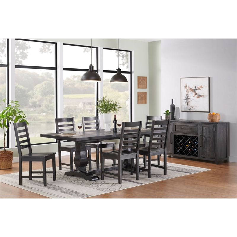 Martin Svensson Home Napa Solid Wood Black Dining Chair (Set of 2)