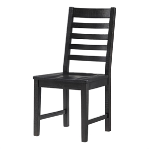 martin svensson home napa solid wood black dining chair (set of 2)