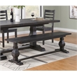 Martin Svensson Home Napa Solid Wood Black Dining Bench