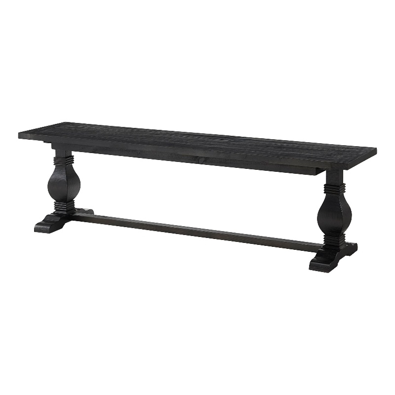 Martin Svensson Home Napa Solid Wood Black Dining Bench