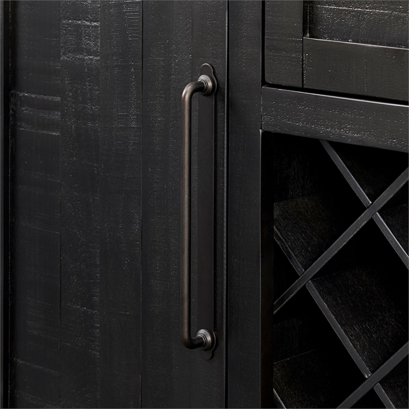 Martin Svensson Home Napa Solid Wood Black Dining Server with Storage