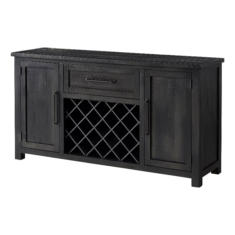Martin Svensson Home Napa Solid Wood Black Dining Server with Storage
