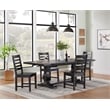 Martin Svensson Home Napa Solid Wood Black Trestle Table w/Extendable Leaf