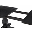 Martin Svensson Home Napa Solid Wood Black Trestle Table w/Extendable Leaf