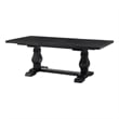 Martin Svensson Home Napa Solid Wood Black Trestle Table w/Extendable Leaf