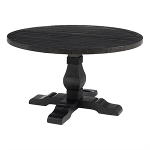 Martin Svensson Home Napa Solid Wood Black Round Dining Table