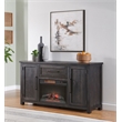 Martin Svensson Home Napa Solid Wood Black Dining Server with Fireplace