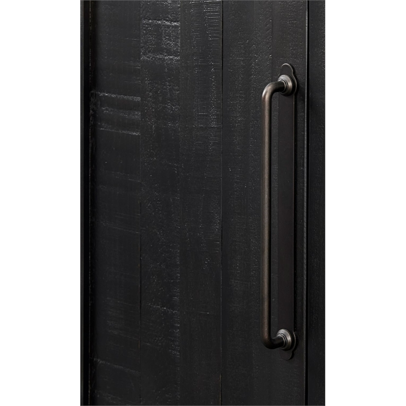 Martin Svensson Home Napa Solid Wood Black Dining Server with Fireplace