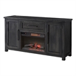 Martin Svensson Home Napa Solid Wood Black Dining Server with Fireplace