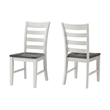 Monterey Solid Wood White Stain and Gray Dining Chair (Set of 2)