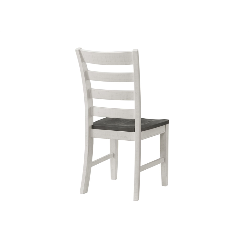 Monterey Solid Wood White Stain and Gray Dining Chair (Set of 2)