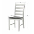 Monterey Solid Wood White Stain and Gray Dining Chair (Set of 2)