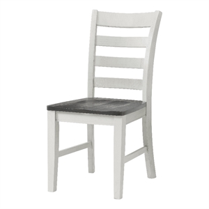 monterey solid wood white stain and gray dining chair (set of 2)