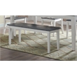 Monterey Solid Wood White Stain and Gray Dining Bench