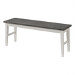 Monterey Solid Wood White Stain and Gray Dining Bench