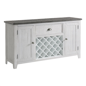 Monterey Solid Wood 65&quot White Stain and Gray Dining Server