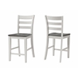 Monterey Solid Wood White Stain and Gray Counter Height Dining Chair (Set of 2)