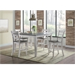 Monterey Solid Wood White Stain and Gray Counter Height Dining Chair (Set of 2)