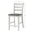 Monterey Solid Wood White Stain and Gray Counter Height Dining Chair (Set of 2)