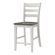 Monterey Solid Wood White Stain and Gray Counter Height Dining Chair (Set of 2)