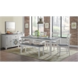 Monterey Solid Wood White Stain and Gray Dining Table with Extendable Leaf