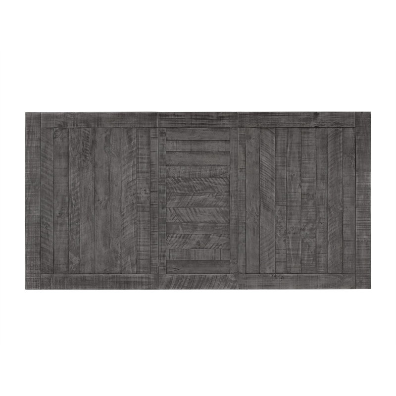 Monterey Solid Wood White Stain and Gray Dining Table with Extendable Leaf