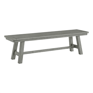 beach house solid wood dove gray dining bench