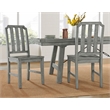 Beach House Solid Wood Dove Gray Dining Chair (Set of 2)