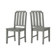 Beach House Solid Wood Dove Gray Dining Chair (Set of 2)