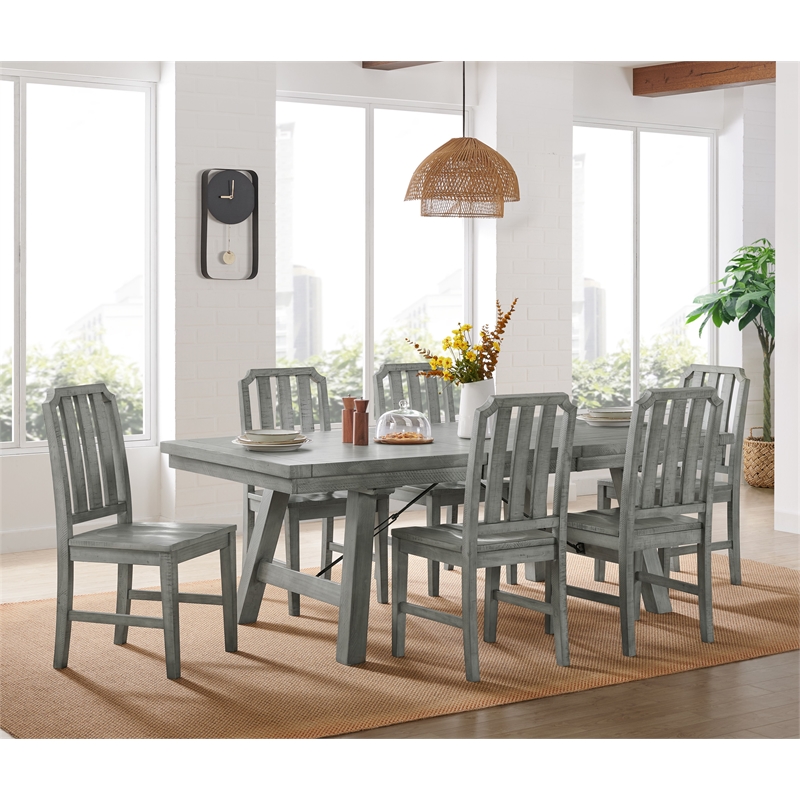 Beach House Solid Wood Dove Gray Dining Chair (Set of 2)