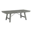 Beach House 84&quot Solid Wood Dove Gray Extendable Dining Table