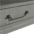 Beach House Solid Wood Dove Gray TV Stand with Electric Fireplace