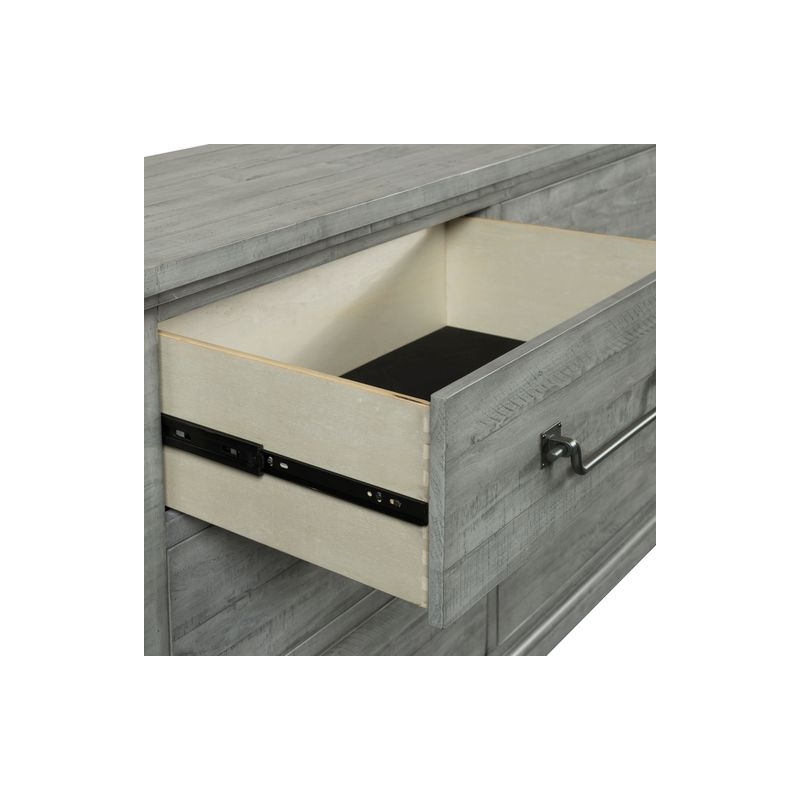 Beach House Solid Wood Dove Gray 6 Drawer Dresser