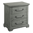 Beach House Solid Wood Dove Gray 2 Drawer Nightstand