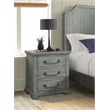 Beach House Solid Wood Dove Gray 2 Drawer Nightstand