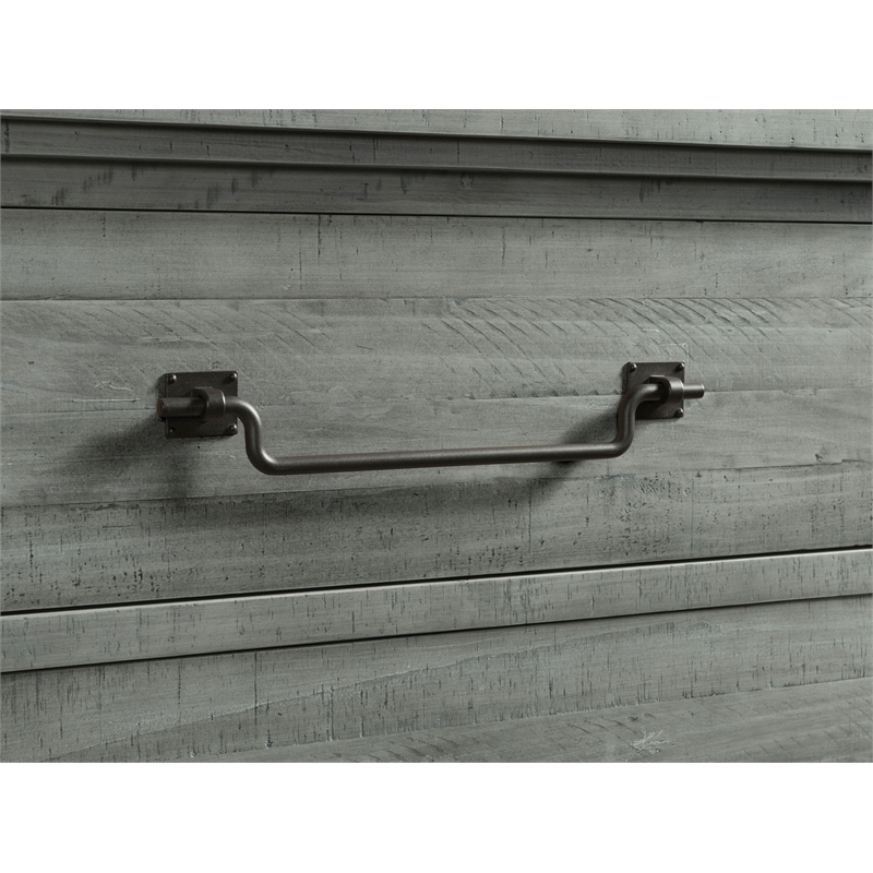 Beach House Solid Wood Dove Gray 2 Drawer Nightstand with Security Lock