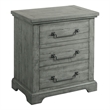 Beach House Solid Wood Dove Gray 2 Drawer Nightstand with Security Lock