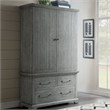 Beach House Solid Wood Dove Gray 3 Drawer Armoire