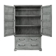 Beach House Solid Wood Dove Gray 3 Drawer Armoire