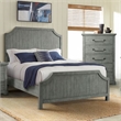 Beach House Solid Wood Dove Gray Queen Panel Bed