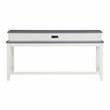 Del Mar Antique White and Gray Console Bar Table and Stool Set
