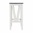 Del Mar Antique White and Gray Console Bar Table and Stool Set