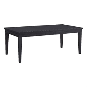 Del Mar 78&quot Black Extendable Dining Table
