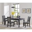 Del Mar Black and Grey Linen Dining Room Chair (Set of 2)